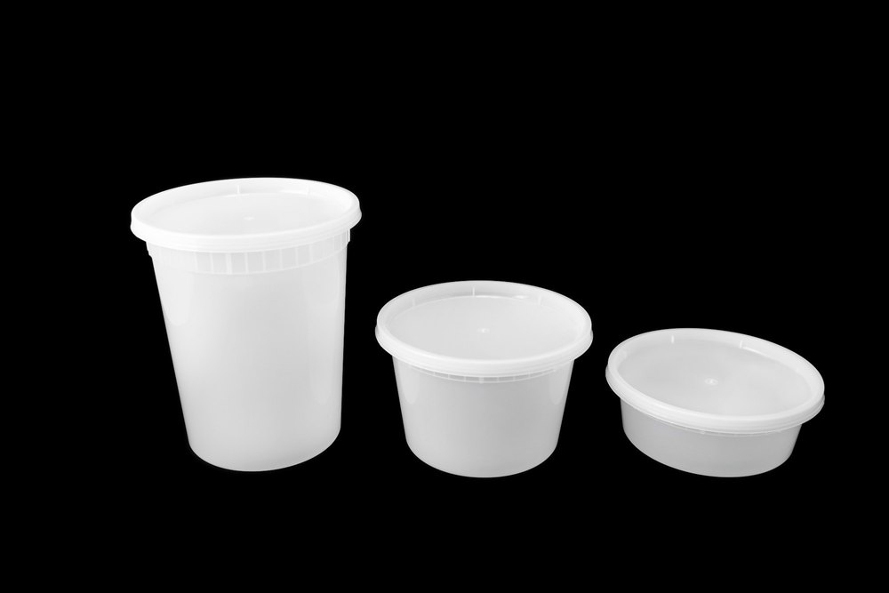 PP (POLYPROPYLENE) Food Storage Container Deli Containers, Round, Capacity: 8 OZ / 16 OZ & 32 OZ