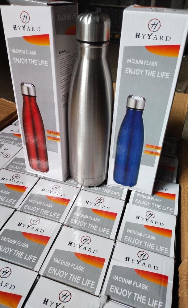 Stainless Steel Silver Vacuum Bottle 350 ml, For Office