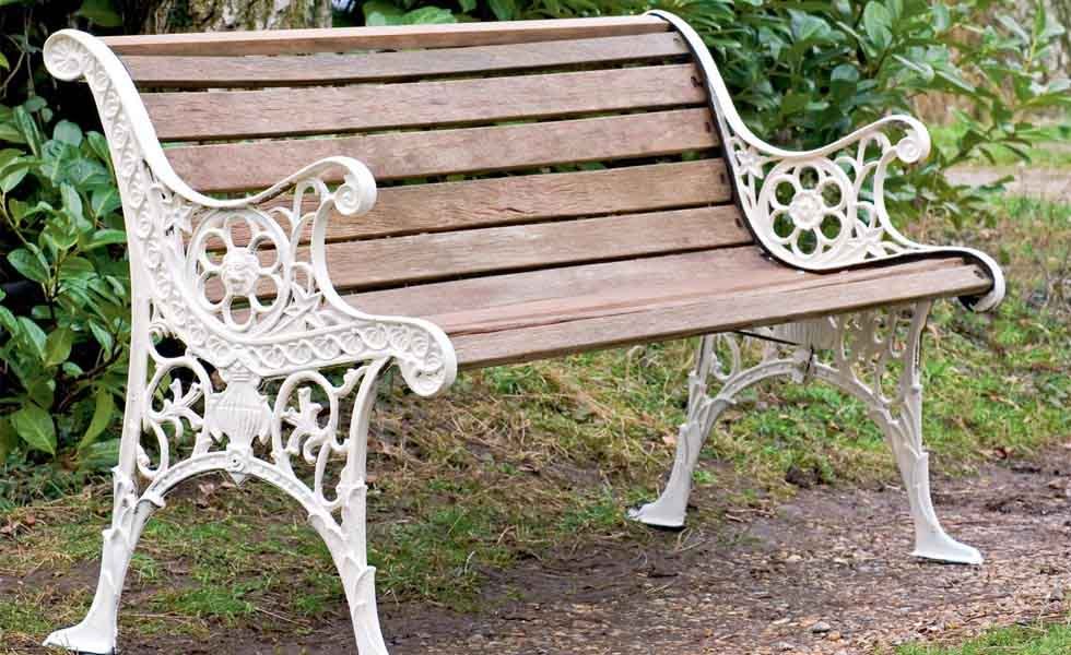 Cast Iron Antique Outdoor Garden Bench