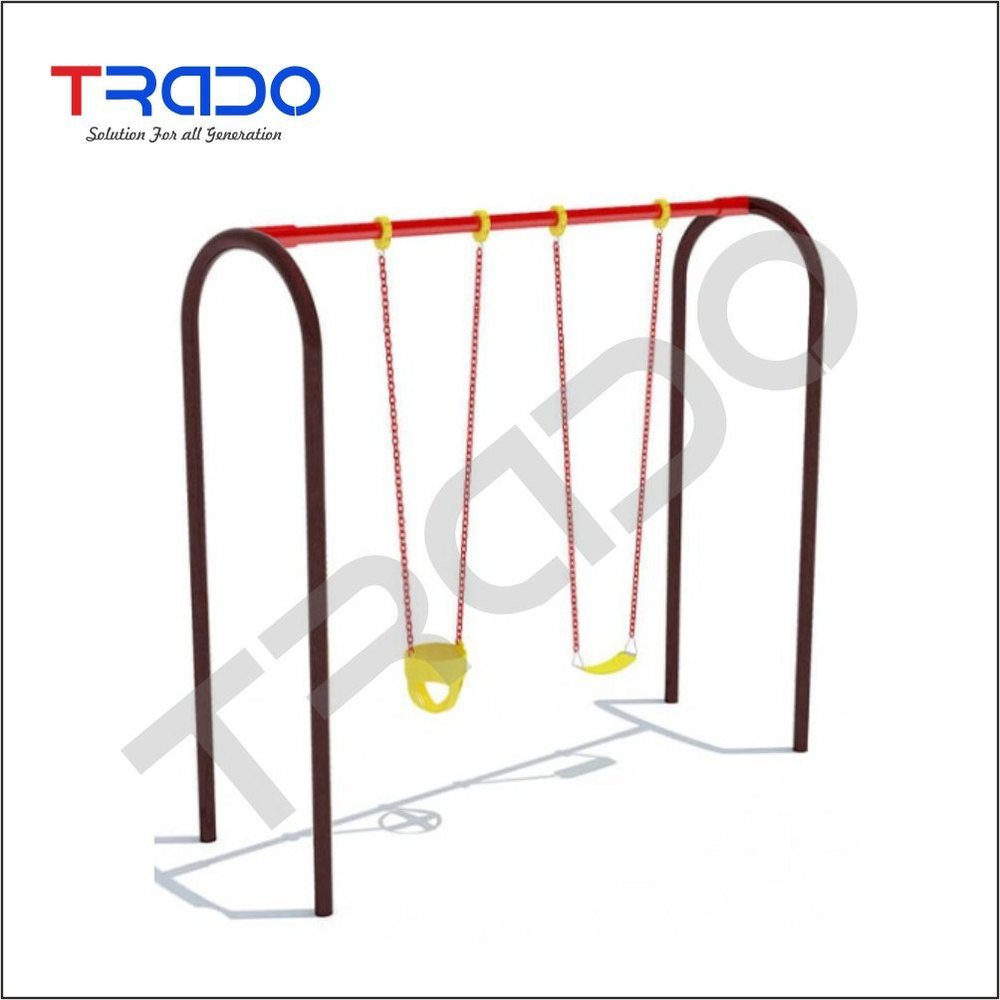 RED YELLOW BLUE GREEN Rubber Belt Single Seater Swing