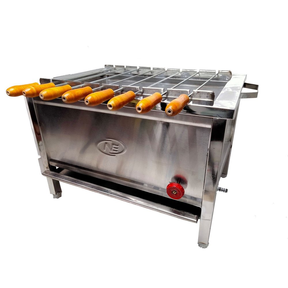 NE Grills Silver Barbecue Gas Grill Supplier, For Restaurant, Size: 14 X 12 X 15 Inch