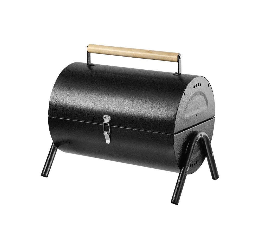 Hotline Plus Black Barrel Barbecue, Size: 40 X 29 X 28.66 Cm