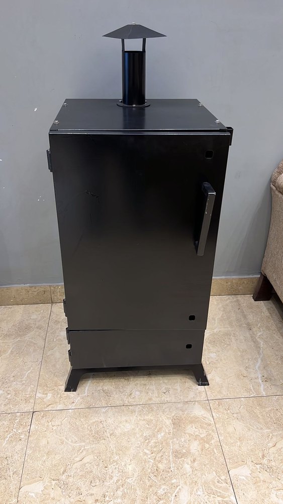 Black Mild Steel Cabinet Style Barbecue