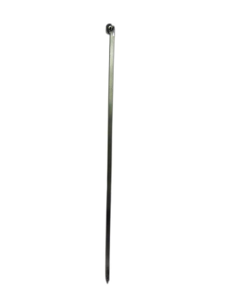 Silver 24inch Stainless Steel Kabab Skewer, For Tandoor