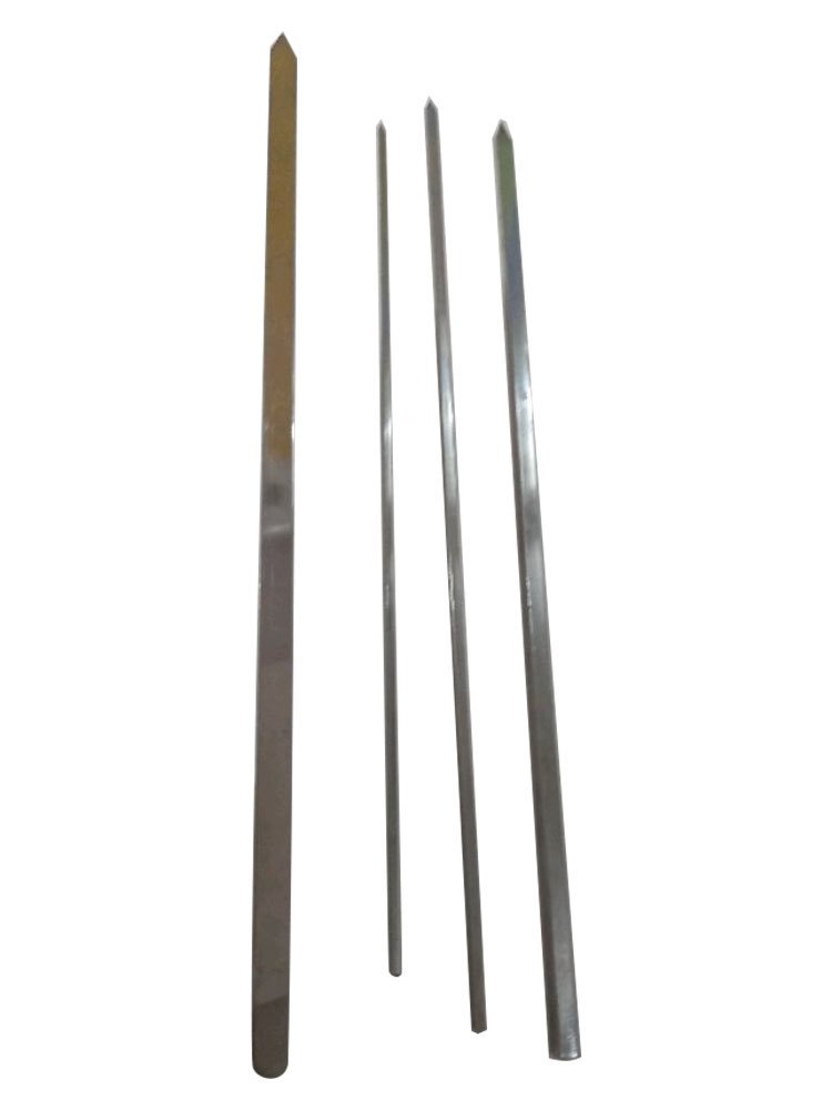 Silver Stainless Steel Tandoori Barbecue Skewer Set