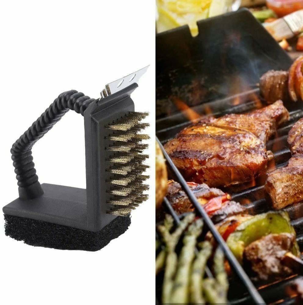 3 in 1 BBQ Cleaning Grill Brush and Scraper