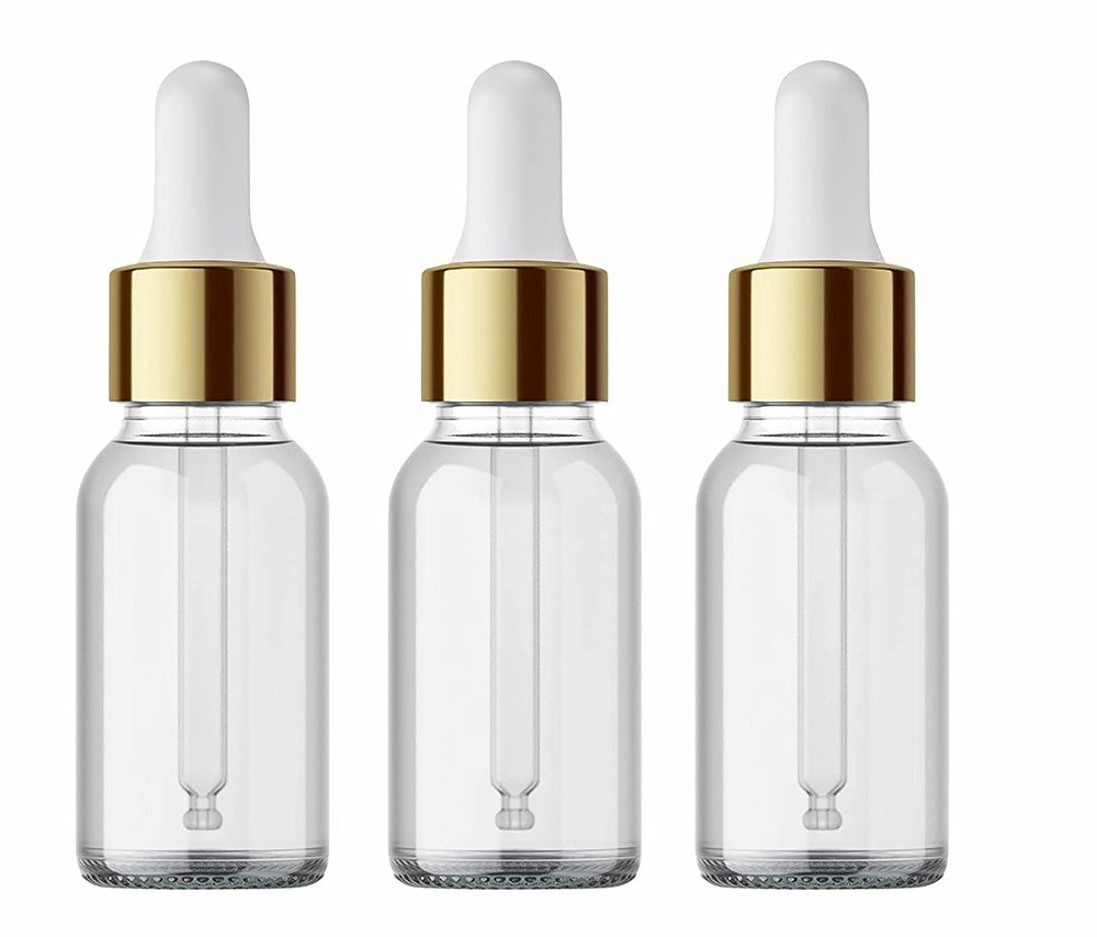 Transparent ESSENTIAL OIL GLASS BOTTLE 10ML, Cylindrical