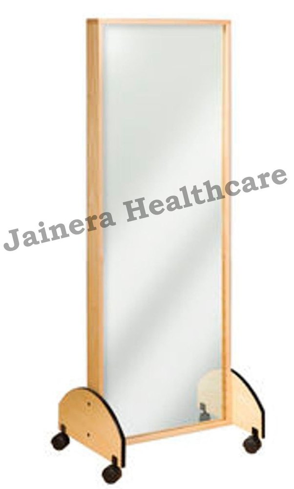 Beige And Black Glass Postural Training Mirror, For Hospital, Size: 180cm X 60cm