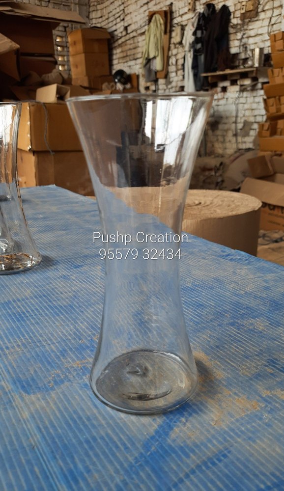 Modern PIPNI Fancy Glass Flower Vase 8\'\', Shape: Bottled