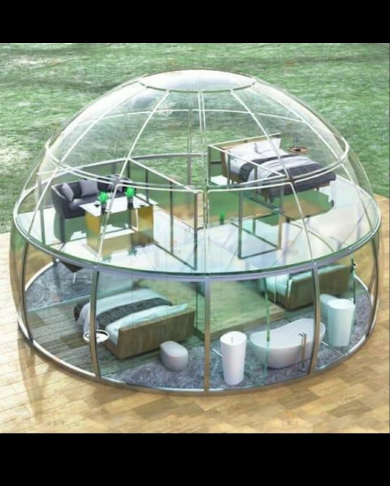 Transparent Glass Dome House