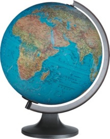 Kansil Black colour Sweden Physical Illuminating Globe, Size: 25cm img