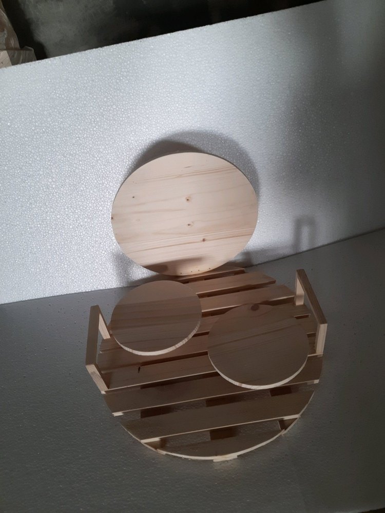 Wooden White Ring Try, For Gift, Size/Dimension: 12x12