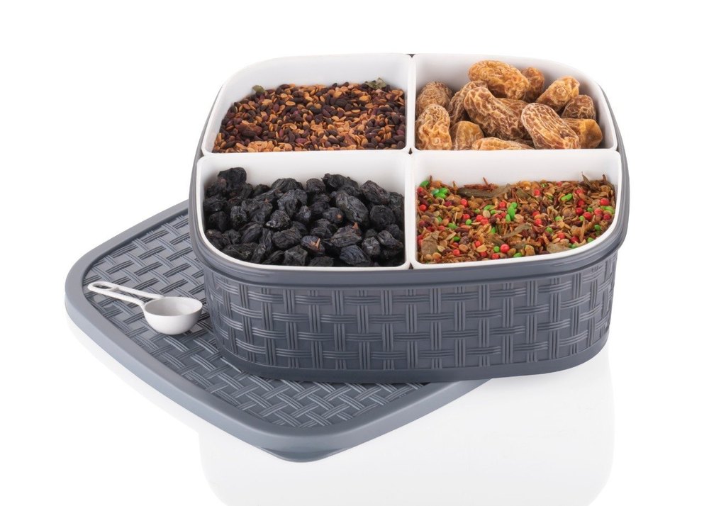 Plastic Square Dry Fruits Box, Box Capacity: 500 gms