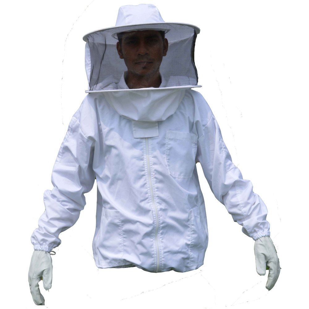 White Unisex Bee Keeping Suit, LABug01