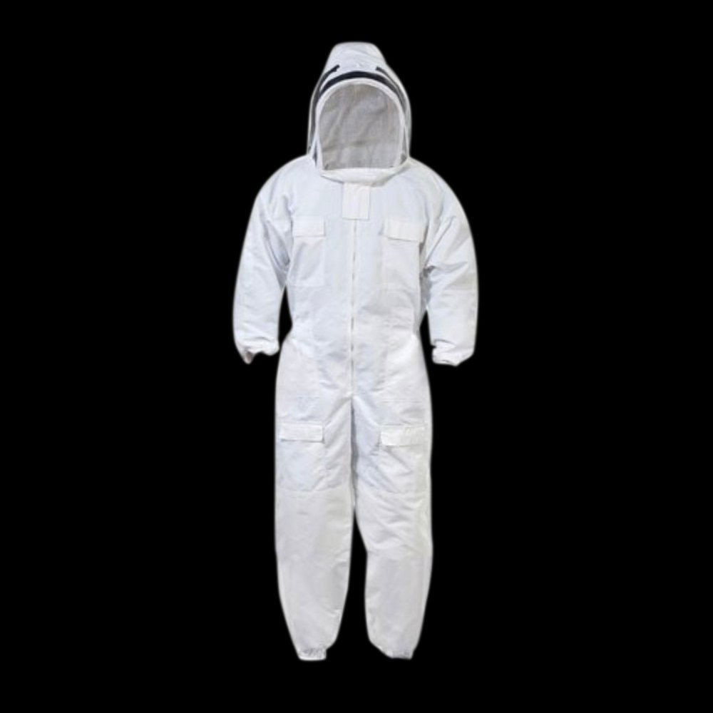 White Polyester Bee Safety Suit, Medium