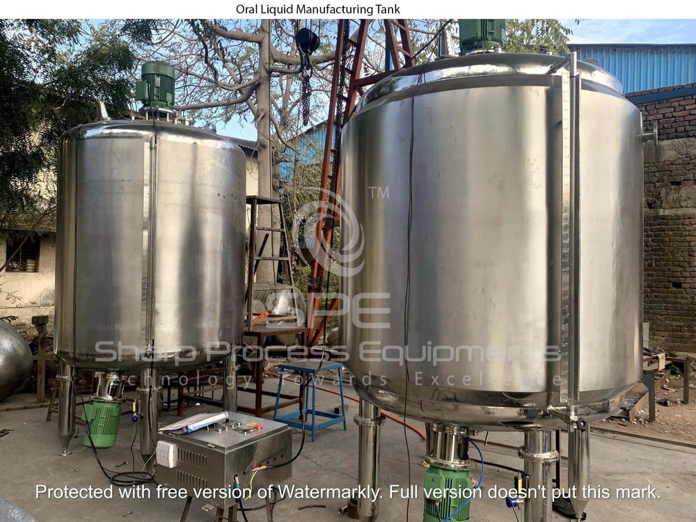 Oral Liquid Manufacturing Tank