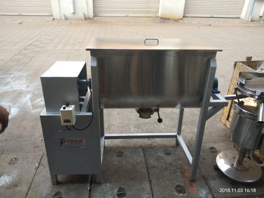 Stainless Steel U Shape Ribbon Blending Machines, For Industrial, Capacity: 25kg-1 Ton