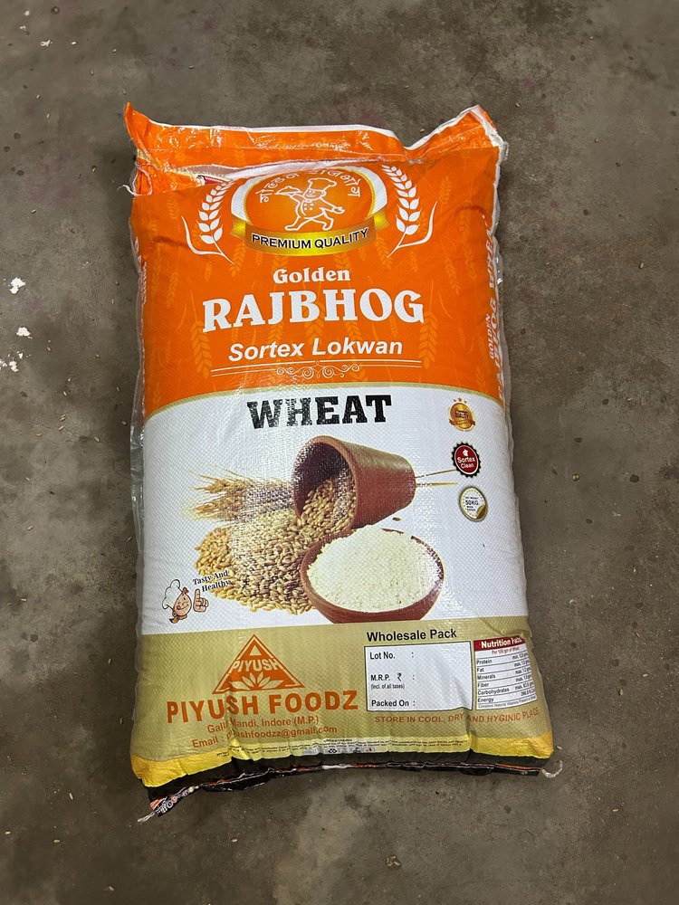 Golden 50 Kg Rajbhog Sortex Lokwan Wheat