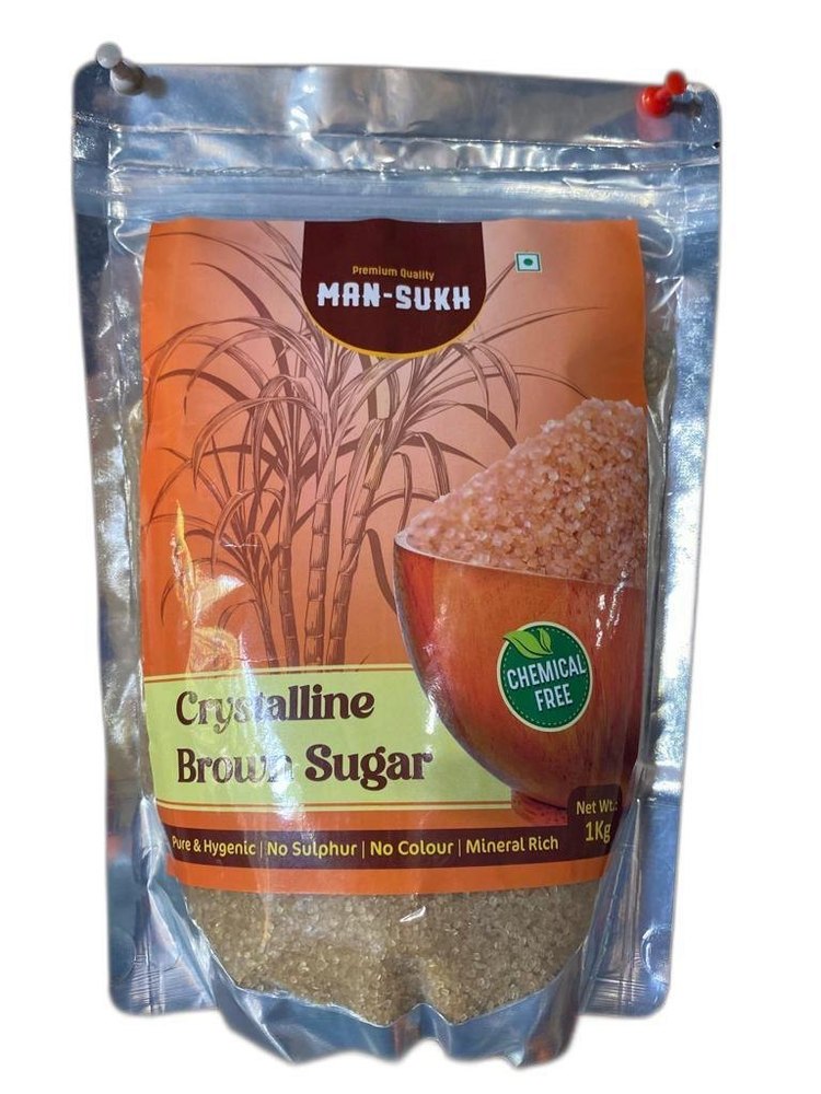 Man Sukh Packet Crystalline Brown Sugar, Packaging Size: Standee Pouch