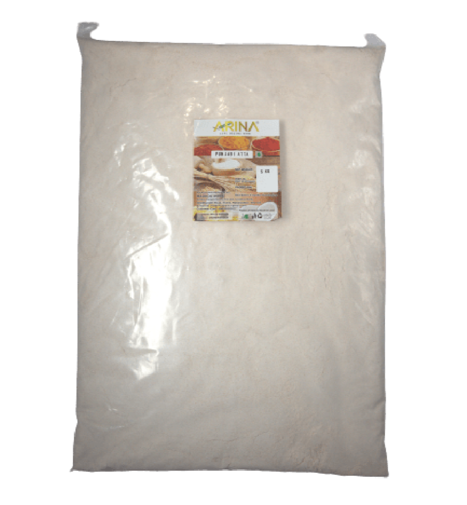 Arina Punjabi Wheat Flour, Packaging Type: Packet, 1 Year