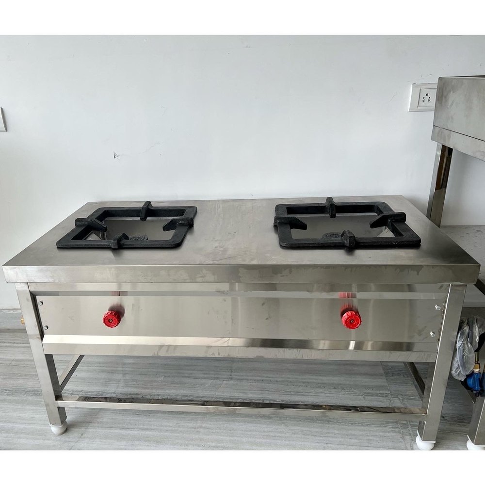 Stainless Steel Commercial Gas Stove, 4