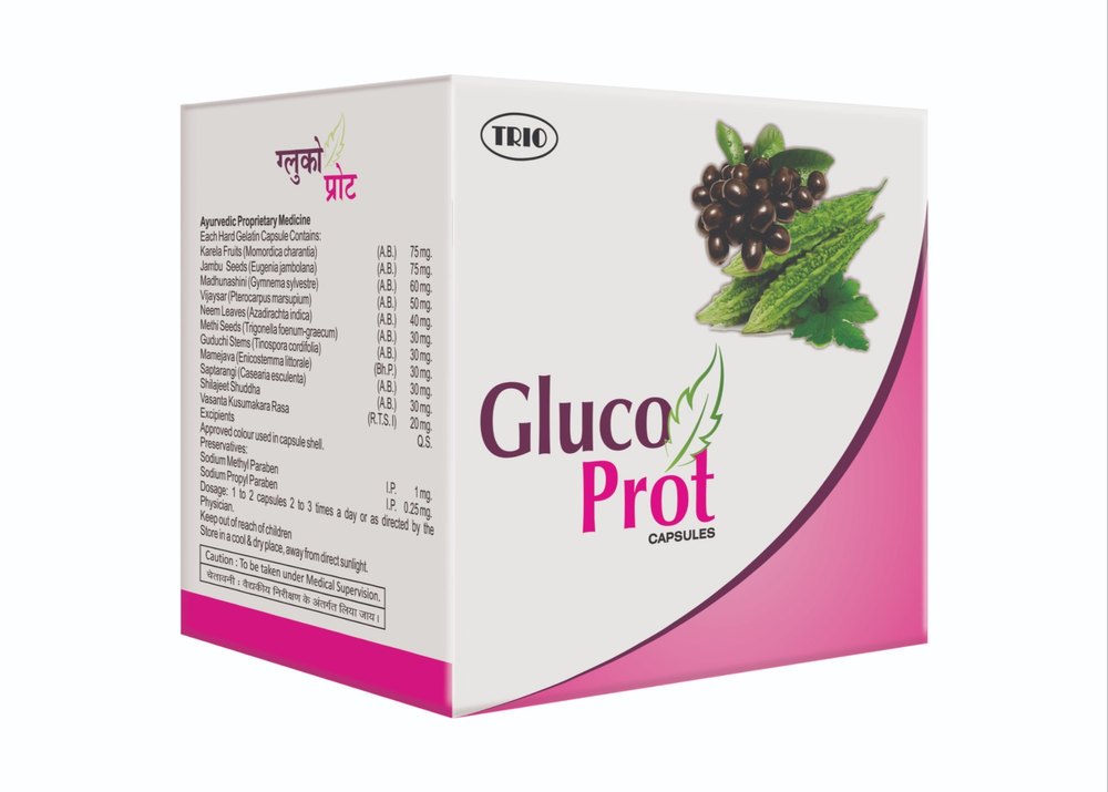 Glucoprot Diabetic Herbal Medicine, 10 X 10, Packaging Type: Box, Bottle