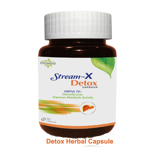 Detox Herbal Capsule, Packaging Type: Bottle, Streamline Pharma Pvt Ltd