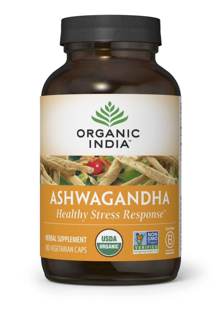 Organic India Ashwagandha Healthy Stress Response Capsules, Packaging Type: Bottle