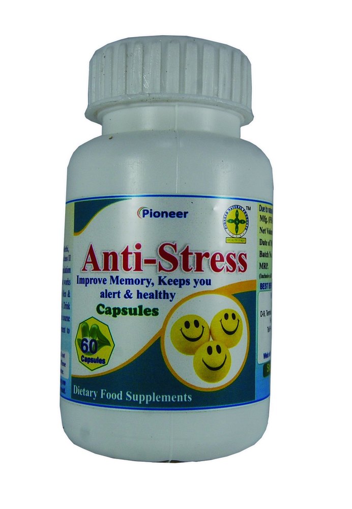 Anti Stress Capsule 60 Capsules, Grade Standard: Food Grade, Packaging Type: Hdpe Bottle