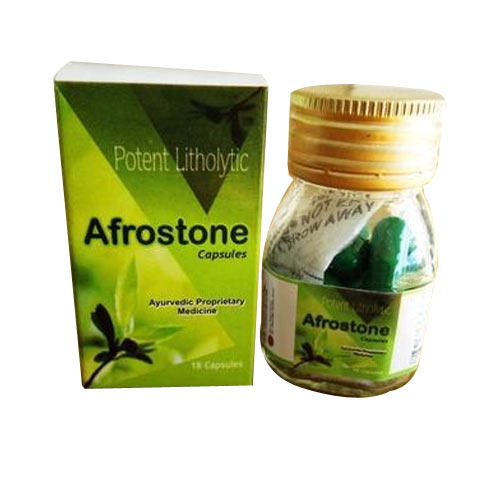 Afrostone Potent Litholytic Capsules, Packaging Type: Glass Bottle, Packaging Size: 1 X 18