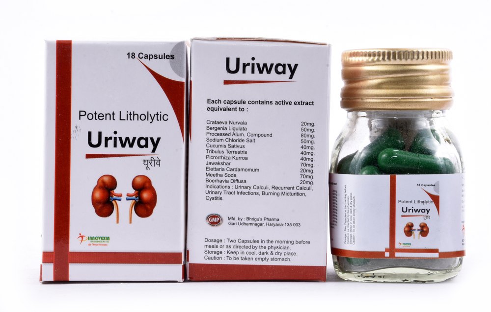 Uriway Potent Litholytic Capsules, Packaging Type: Glass Bottle, Packaging Size: 1 X 18