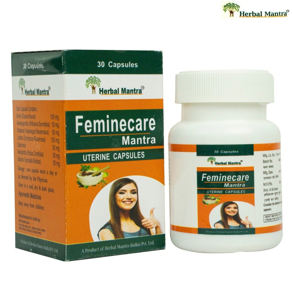 Herbal Mantra Uterine Capsule, Packaging Size: 30 Capsules, Grade Standard: Medicine Grade