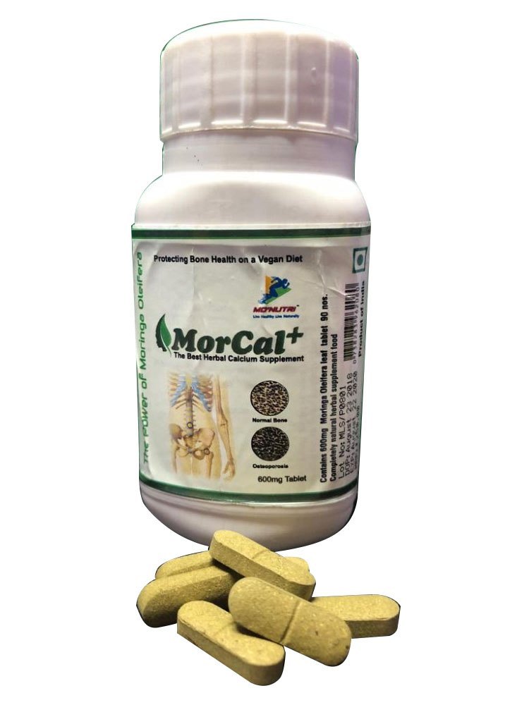 Bone Strength Moringa Oleifera Calcium Tablets, Packaging Size: 90 Tablet, Packaging Type: Bottle