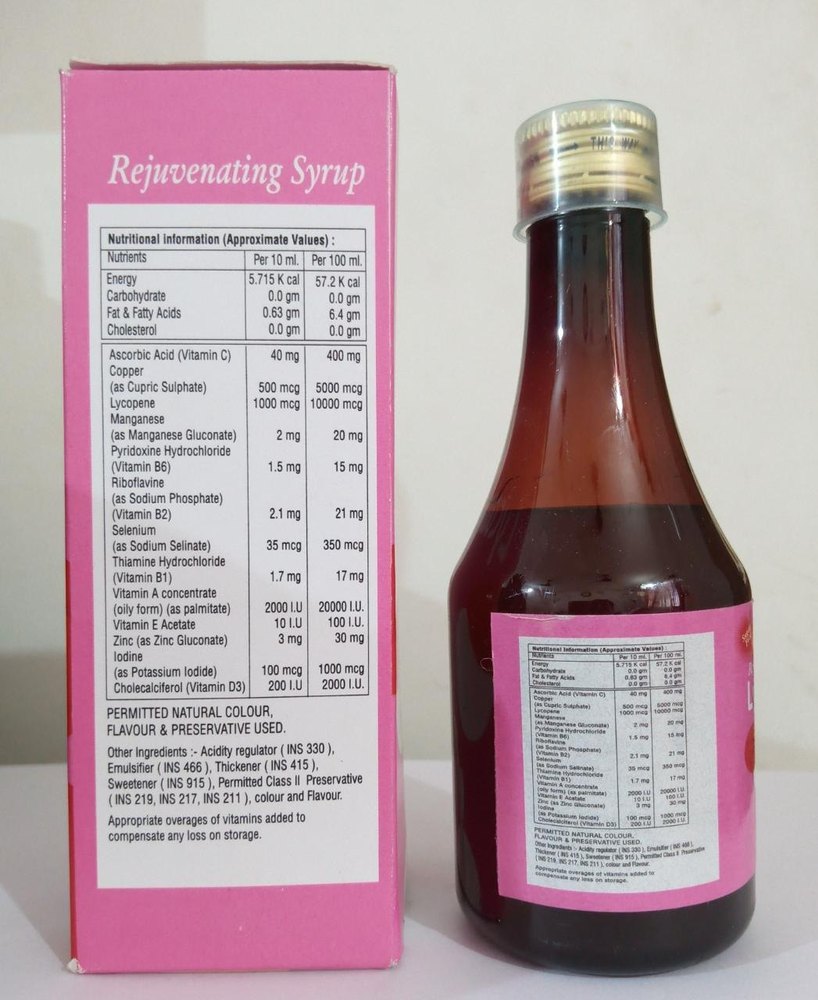 Rejuvenating Syrup, Grade Standard: Food Grade, Packaging Size: 200 Ml