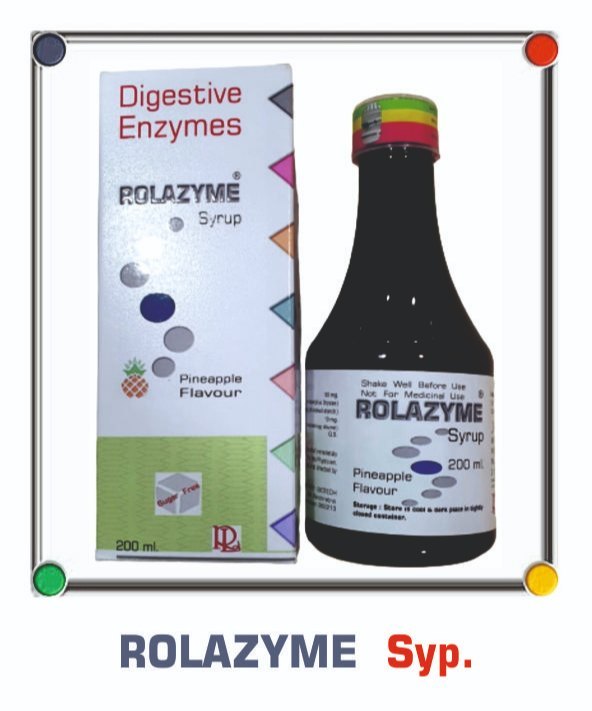 Diastase And Pepsin. Rolazyem Syrup , Digestive Enzyme, Royal Lifecure Pvt. Ltd, 200 Ml