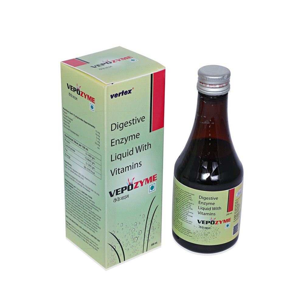 Digestive Enzyme Syrup With Vitamins, 200 ml, Prescription