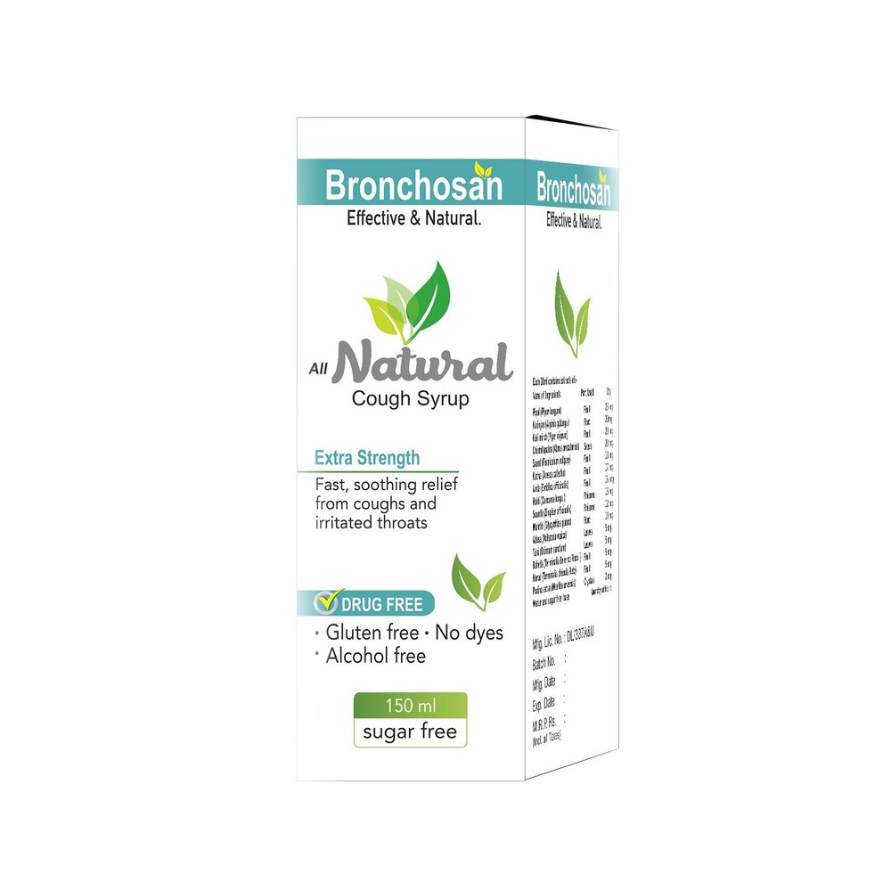 Bronchosan Effective & Natural (cough Syrup With No Sugar), 150 ml