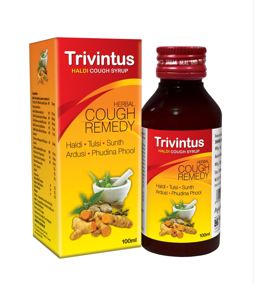 Trivintus Ayurvedic Haldi Cough Syrup, Packaging Type: Bottle