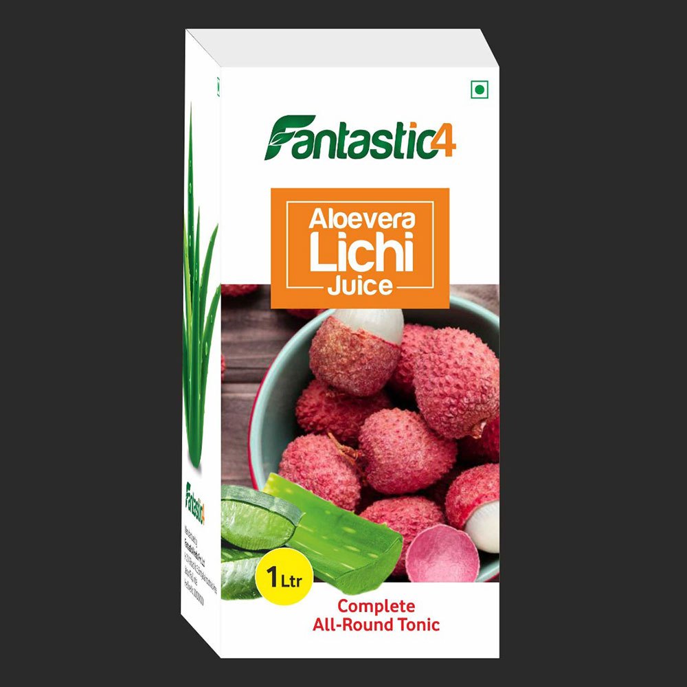 Fantastic4 herbal Aloe Vera Litchi flavor Juice, Packaging Type: Bottle, 1 L