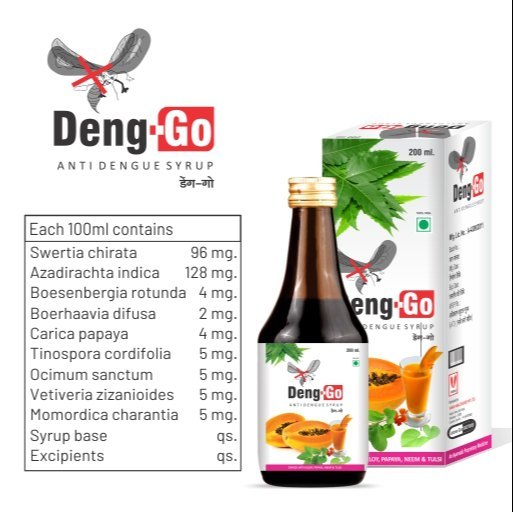 Deng Go Anti Dengue Syrup, Packaging Size: 200 ml