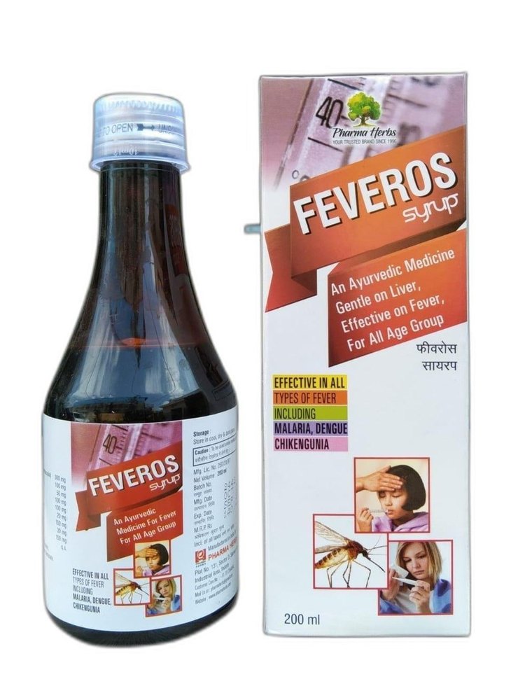 Feveros Syrup For Fever, Flu, Maleriya And Dengu, 200 mL