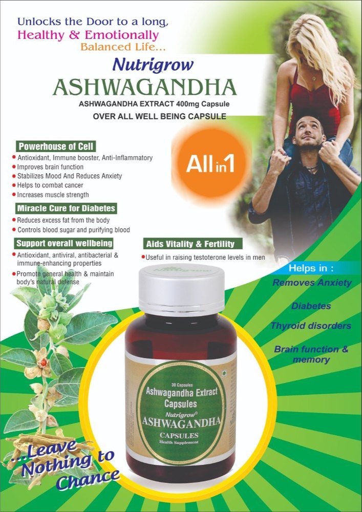 Ashwagandha Extract Capsules, 30 capsule, Bottle