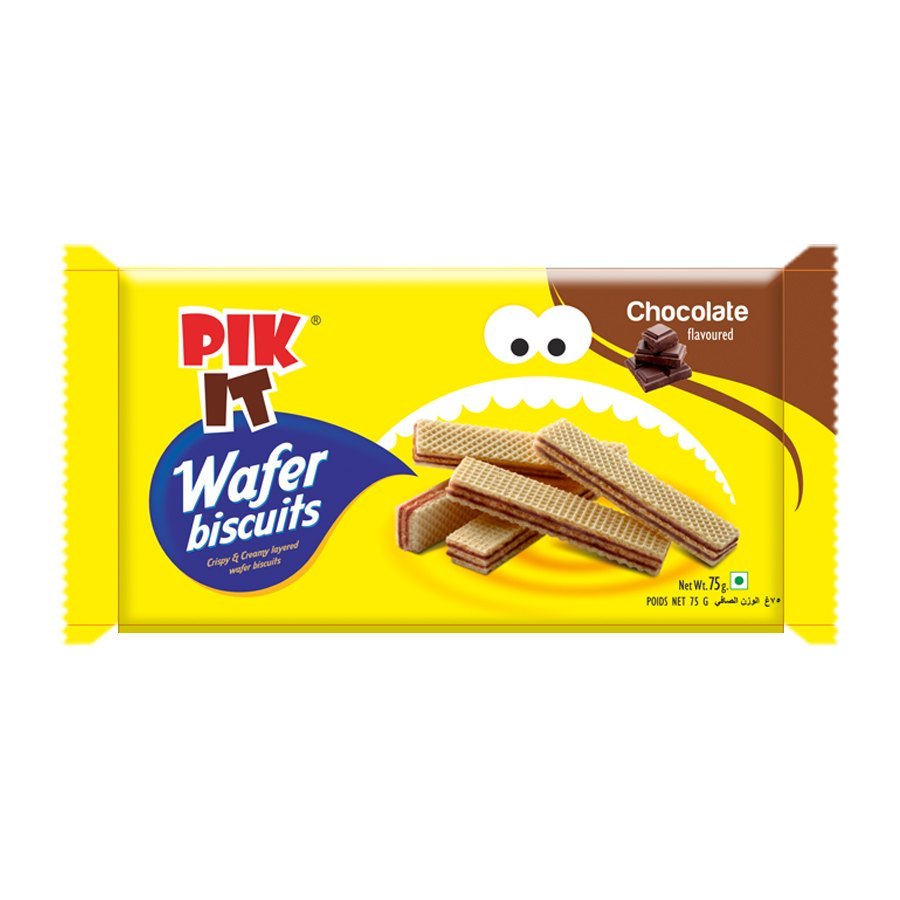 Packet Rectangle PIK IT Chocolate Wafer Biscuits, Packaging Type: Pack, 75 Gms