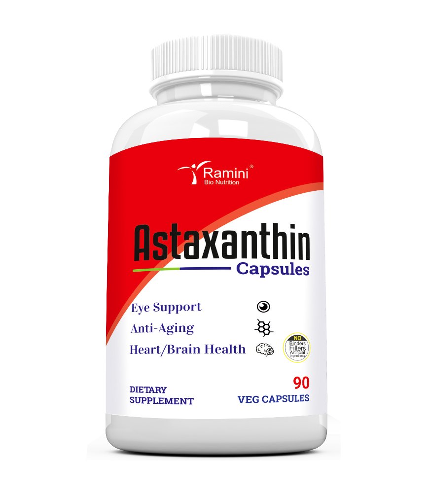 Ramini Bio Nutrition ASTAXANTHIN 4 mg - 90 Veg Capsules, Packaging Type: Bottle