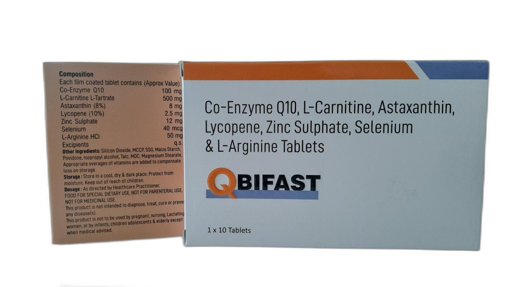 Qbifast Co Enzyme Q 10, Packaging Type: 10x1 Tab, Tablets