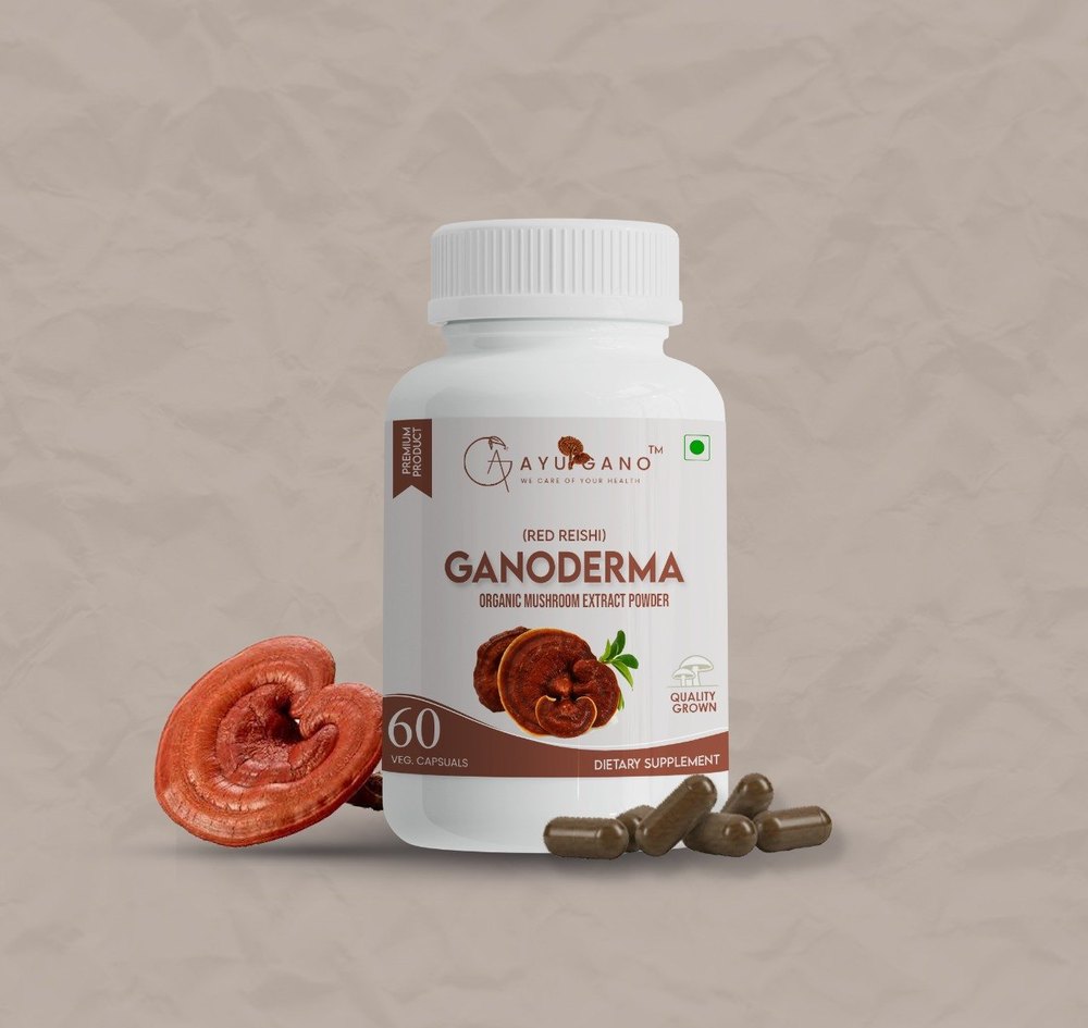 Nutraceuticals Ayugano Ganoderma Mushroom Extract Veg Capsules 400mg