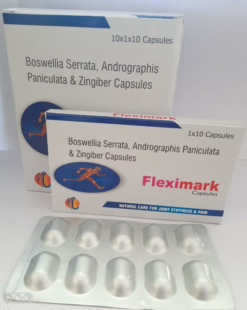 Boswellia Serrata, Andrographis Paniculata And Zingiber Capsules, Packaging Type: Strip, Box