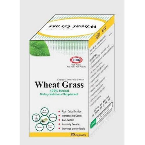 Wheat Grass Capsules, Packaging Type: Box, Strip