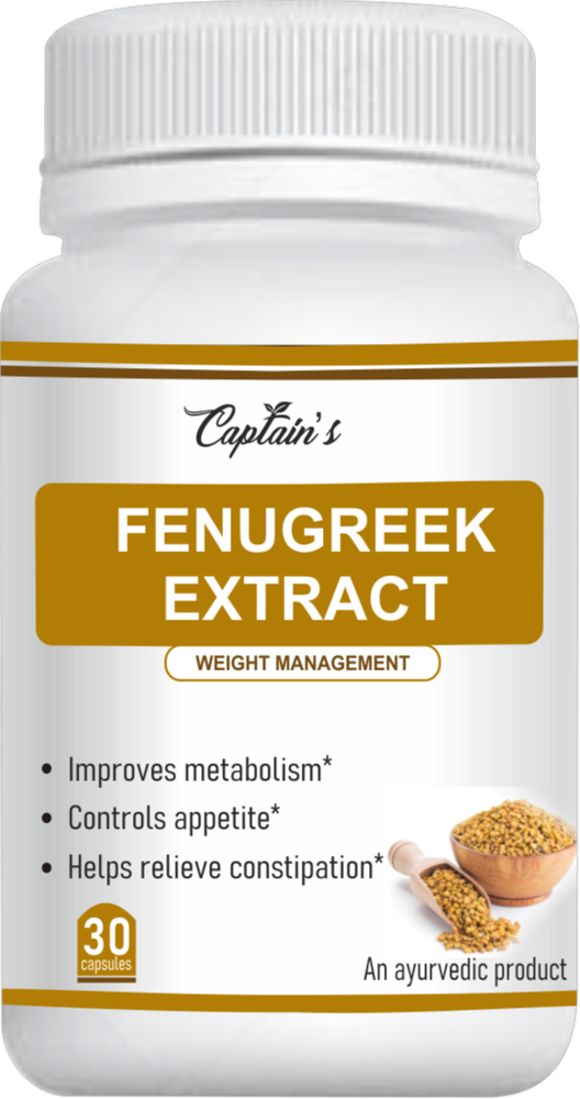 Captain\'s Ayurvedic, Herbal Fenugreek Extract Capsules, Non prescription, Treatment: Ayurvedic