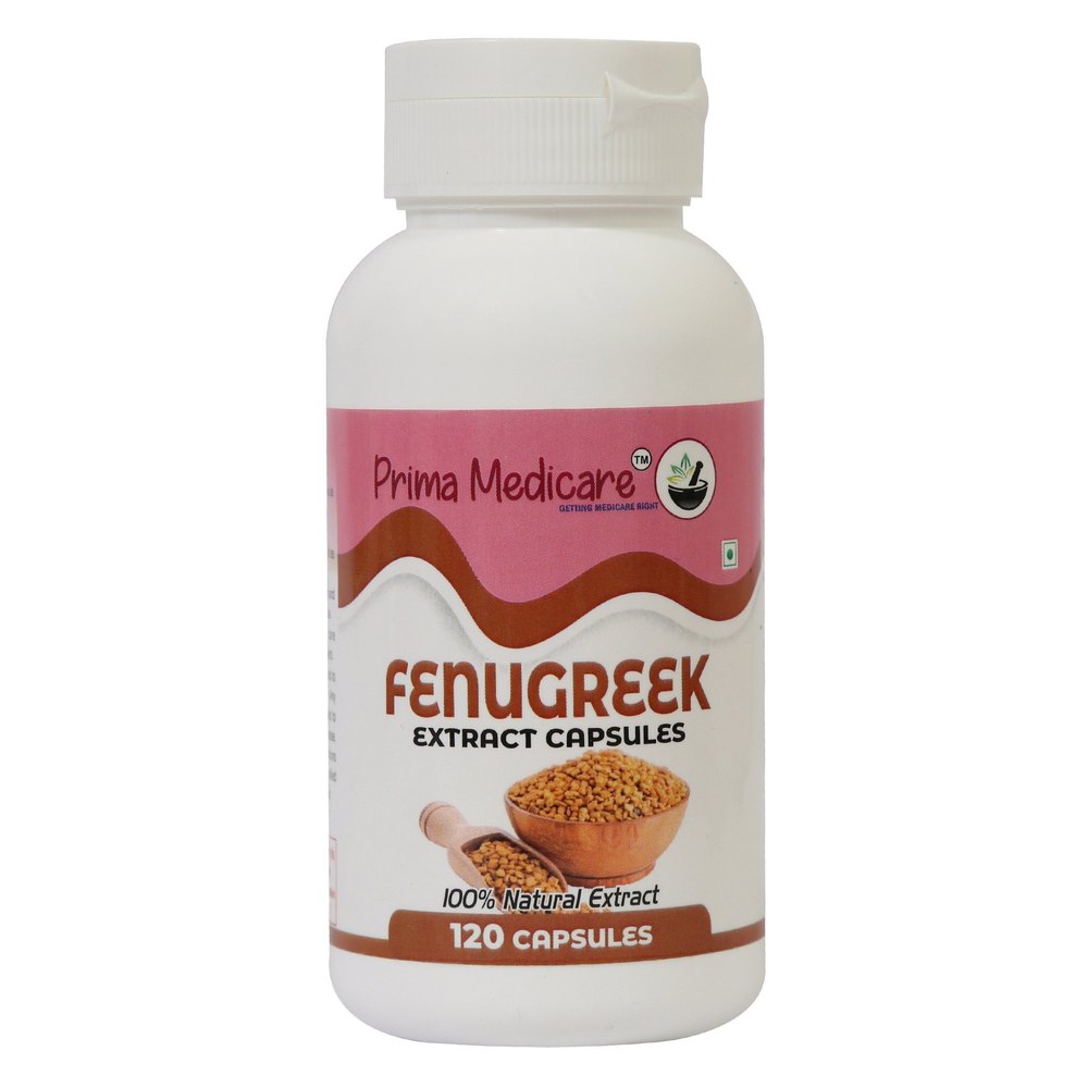 Feungreek Prima Fenugreek-120 Capsules, Non prescription, Treatment: Twice A Day